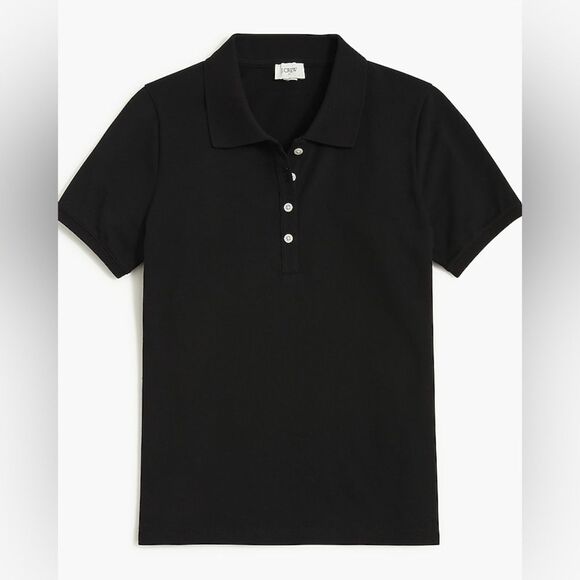 J Crew Factory Pique Polo Size Small in Black NWT - Picture 5 of 7